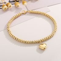 Titanium Steel 18K Gold Plated Modern Style Plating Heart Shape Bracelets Earrings Necklace main image 4