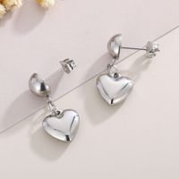 Titanium Steel 18K Gold Plated Modern Style Plating Heart Shape Bracelets Earrings Necklace main image 6