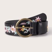 Bohemian Flower Pu Leather Alloy Women's Leather Belts sku image 2