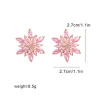 1 Pair Glam Luxurious Sweet Snowflake Plating Three-dimensional Inlay Alloy Artificial Diamond Gold Plated Ear Studs main image 6