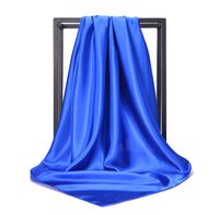 Women's Elegant Basic Simple Style Solid Color Satin Satin Printing Silk Scarf sku image 16