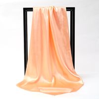 Women's Elegant Basic Simple Style Solid Color Satin Satin Printing Silk Scarf sku image 25