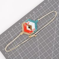 Ethnic Style Devil's Eye Glass Rope Beaded Knitting Unisex Bracelets sku image 3