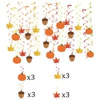 Thanksgiving Pumpkin Maple Leaf Cloth Party Flag sku image 2