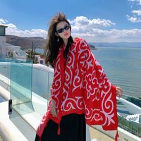 Women's Casual Simple Style Printing Polyester Printing Shawl sku image 1