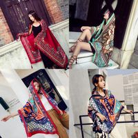 Women's Ethnic Style Flower Thick Twill Cotton Printing Shawl main image 2