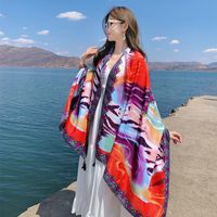 Women's Ethnic Style Flower Thick Twill Cotton Printing Shawl sku image 49