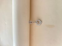 Lässig Einfacher Stil Herzform Rostfreier Stahl Legierung Überzug Aushöhlen Inlay Künstliche Perlen Weißgold Plattiert Bauchnabelpiercing main image 3