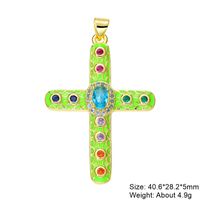 Exaggerated Simple Style Cross Copper Plating Inlay Pearl Zircon Gold Plated Charms sku image 21