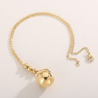 Titanium Steel 18K Gold Plated Casual Simple Style Plating Ball Jewelry Set main image 2