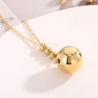 Titanium Steel 18K Gold Plated Casual Simple Style Plating Ball Jewelry Set main image 8
