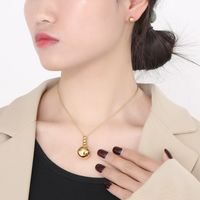 Titanium Steel 18K Gold Plated Casual Simple Style Plating Ball Jewelry Set main image 4