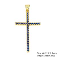 Exaggerated Simple Style Cross Copper Plating Inlay Pearl Zircon Gold Plated Charms sku image 9