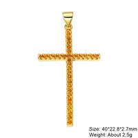 Exaggerated Simple Style Cross Copper Plating Inlay Pearl Zircon Gold Plated Charms sku image 11