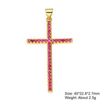 Exaggerated Simple Style Cross Copper Plating Inlay Pearl Zircon Gold Plated Charms sku image 13