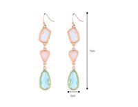 1 Pair Elegant Water Droplets Inlay Alloy Artificial Gemstones Drop Earrings main image 2