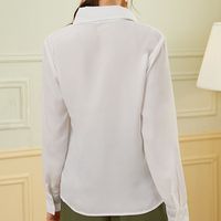Women's Blouse Long Sleeve Blouses Button Casual Elegant Simple Style Solid Color main image 4