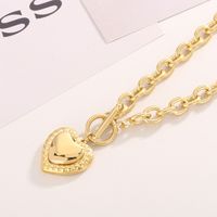 Titanium Steel 18K Gold Plated Modern Style Plating Heart Shape Earrings Necklace main image 4