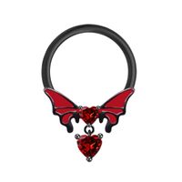 Cool Style Heart Shape Stainless Steel Plating Nipple Ring Belly Ring Nose Ring main image 4