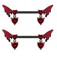 Cool Style Heart Shape Stainless Steel Plating Nipple Ring Belly Ring Nose Ring main image 3