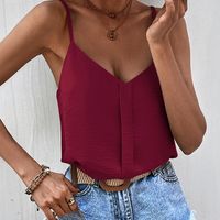 Women's Vest Tank Tops Vacation Sexy Simple Style Solid Color main image 9