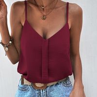 Women's Vest Tank Tops Vacation Sexy Simple Style Solid Color main image 8