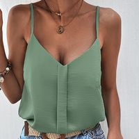 Women's Vest Tank Tops Vacation Sexy Simple Style Solid Color main image 5
