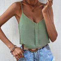 Women's Vest Tank Tops Vacation Sexy Simple Style Solid Color main image 4