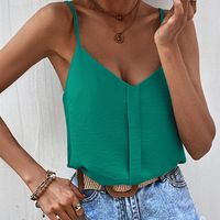 Women's Vest Tank Tops Vacation Sexy Simple Style Solid Color main image 7
