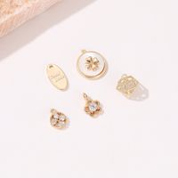 Simple Style Star Moon Heart Shape Copper Plating Inlay Zircon Charms main image 4