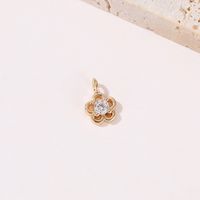 Simple Style Star Moon Heart Shape Copper Plating Inlay Zircon Charms sku image 2