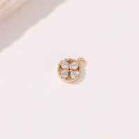 Simple Style Star Moon Heart Shape Copper Plating Inlay Zircon Charms sku image 4