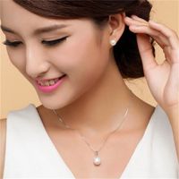 1 Pair Simple Style Solid Color Plating Inlay Sterling Silver Freshwater Pearl Ear Studs main image 3