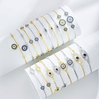 Simple Style Eye Sterling Silver Plating Inlay Zircon Bracelets main image 1