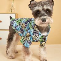 Spring And Summer Pet Cat Dog Clothes Teddy/pomeranian Dog Beach Summer Shirt Cat Casual Printing Factory Wholesale main image 5
