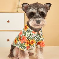 Ropa De Perro Mascota De Primavera Y Verano, Ropa De Peluche/perro Pomerania, Camisa De Verano Para La Playa, Fábrica De Impresión Casual De Gato, Venta Al Por Mayor main image 3