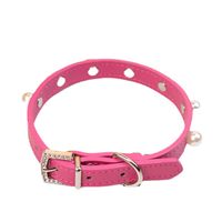 Pet Collar Cat Dog Alloy Brick Buckle Collar Leather Pet Ring Color Adjustable Big And Small Circles Leather main image 5