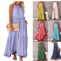Women's Regular Dress Casual Vacation Round Neck Sleeveless Solid Color Maxi Long Dress Holiday Daily main image 1
