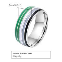 304 Stainless Steel Simple Style Epoxy Color Block Rings main image 4