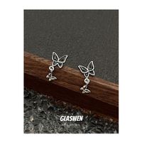 1 Par Casual Estilo Simple Forma De U Enchapado Cobre Plateado Aretes sku image 1