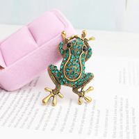 Style Cool Brillant Animal Grenouille Alliage Incruster Strass Unisexe Broches main image 4