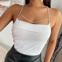 Women's Vest Tank Tops Backless Sexy Solid Color main image 1