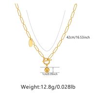 Classic Style Geometric Heart Shape Copper Irregular Plating Chain Gold Plated Pendant Necklace sku image 1
