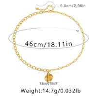 Classic Style Geometric Heart Shape Copper Irregular Plating Chain Gold Plated Pendant Necklace sku image 6