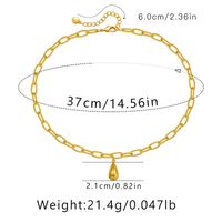 Klassischer Stil Geometrisch Herzform Kupfer Irregulär Überzug Kette Vergoldet Halskette Mit Anhänger sku image 7