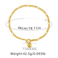 Klassischer Stil Geometrisch Herzform Kupfer Irregulär Überzug Kette Vergoldet Halskette Mit Anhänger sku image 11