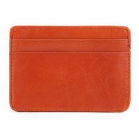 Unisex Solid Color Leather Open Card Holders sku image 4