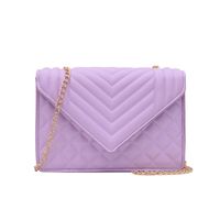 Women's Small Pu Leather Solid Color Streetwear Square Flip Cover Crossbody Bag sku image 2