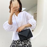 Women's Small Pu Leather Solid Color Streetwear Square Flip Cover Crossbody Bag main image 2