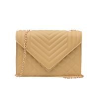 Femmes Petit Faux Cuir Couleur Unie Vêtement De Rue Carré Couvercle Rabattable Sac Bandoulière sku image 1